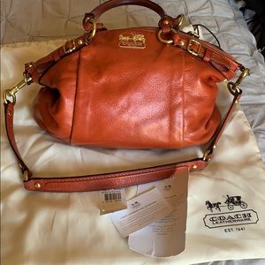 Orange Coach Shoulder Bag
